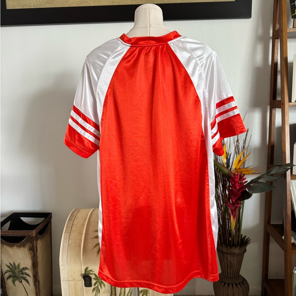 Denver Broncos Majestic Fan Fashion Jersey T Shirt Womens 1X Orange Sequin Logo - Picture 5 of 7
